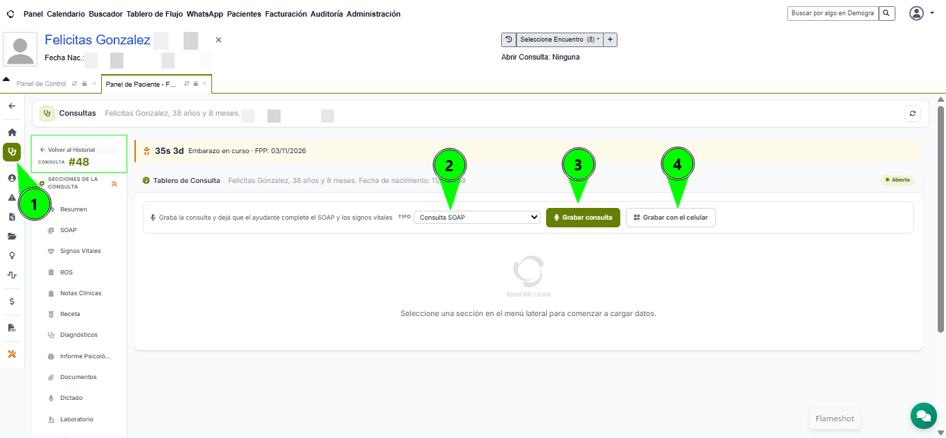 Acceso al Grabador
